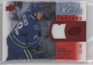 2015-16 Upper Deck Ice - Fresh Threads - Red Patch #FT-JV - Jake Virtanen /49