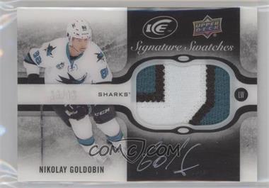 2015-16 Upper Deck Ice - Signature Swatches - Black Patch #SS-NG - Nikolay Goldobin /15