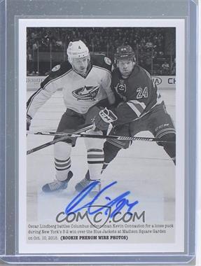 2015-16 Upper Deck Portfolio - [Base] - Autographs #304 - Rookie Wire Photos - Oscar Lindberg