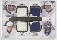 John Tavares, Ryan Strome, Anders Lee, Jaroslav Halak #/65