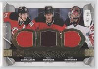 Michael Cammalleri, Adam Henrique, Cory Schneider #/99