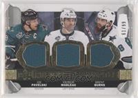 Joe Pavelski, Patrick Marleau, Brent Burns #/99