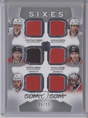 2015-16 Upper Deck The Cup - Cup Sixes Jerseys #C6-HAWKS - Jonathan Toews, Duncan Keith, Marian Hossa, Patrick Kane, Brent Seabrook, Corey Crawford /15