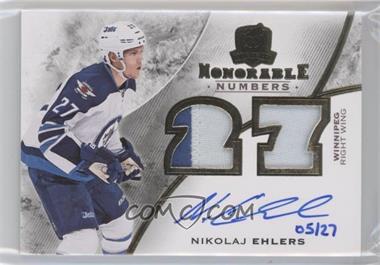 2015-16 Upper Deck The Cup - Honorable Numbers Rookie Autograph Relics #HNR-NE - Nikolaj Ehlers /27