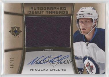 2015-16 Upper Deck Ultimate Collection - Autographed Debut Threads #ADT-NE - Nikolaj Ehlers /99