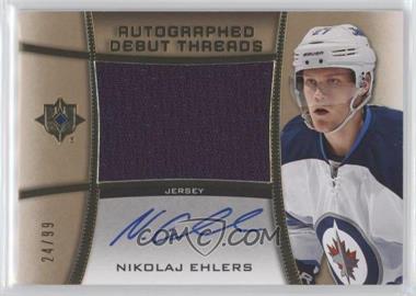 2015-16 Upper Deck Ultimate Collection - Autographed Debut Threads #ADT-NE - Nikolaj Ehlers /99