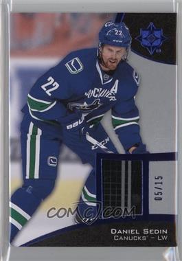 2015-16 Upper Deck Ultimate Collection - [Base] - Platinum Blue Material #34 - Daniel Sedin /15