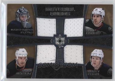 2015-16 Upper Deck Ultimate Collection - Material Quads #MC4-03DR - Marc-Andre Fleury, Zach Parise, Ryan Getzlaf, Corey Perry