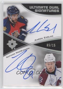 2015-16 Upper Deck Ultimate Collection - Ultimate Dual Signatures #US2-ME - Aaron Ekblad, Nathan MacKinnon /15