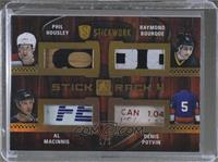 Phil Housley, Al MacInnis, Ray Bourque, Denis Potvin #/1