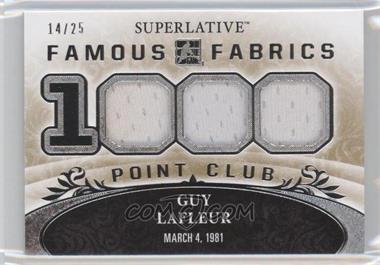 2015 Leaf In the Game Superlative - Famous Fabrics 1000 Points Club - Silver #TPC-12 - Guy Lafleur /25