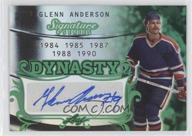 2015 Leaf Signature Series - Dynasty Autographs - Green #SDY-GA1 - Glenn Anderson /5
