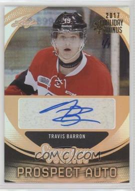 2015 Leaf Signature Series - Signature Prospect Autographs - Bronze Holiday Bonus #SP-TB1 - Travis Barron /1