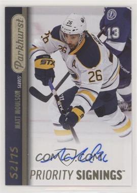 2015 Upper Deck Fall Expo - Parkhurst Priority Signings #PS-MM - Matt Moulson /75