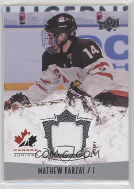 2015 Upper Deck Team Canada Juniors - [Base] #122 - Jersey - Mathew Barzal