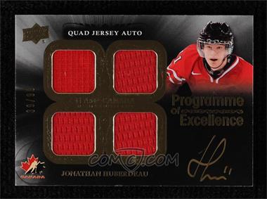 2015 Upper Deck Team Canada Master Collection - Programme of Excellence Quad Jersey Autographs #POE-JH - Jonathan Huberdeau /99