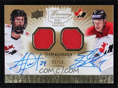 2015 Upper Deck Team Canada Master Collection - Winning Standard Dual Signed Swatches #WSDS-TG - Jonathan Toews, Ryan Getzlaf /10