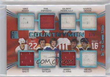 2016-17 Leaf In the Game Used - Countrymen - Blue Spectrum #C-02 - Mike Bossy, Phil Esposito, Gilbert Perreault, Marcel Dionne, Steve Shutt, Darryl Sittler, Bobby Clarke, Michel Goulet /5