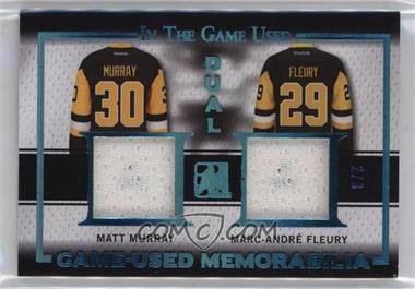 2016-17 Leaf In the Game Used - Game-Used Memorabilia Dual - Blue Spectrum #GDP-03 - Matt Murray, Marc-Andre Fleury /3