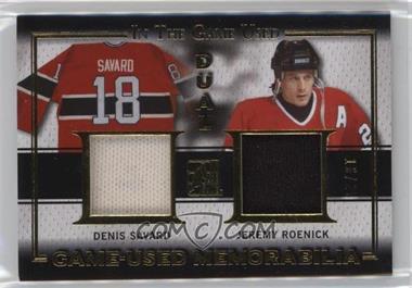 2016-17 Leaf In the Game Used - Game-Used Memorabilia Dual - Gold #GD-15 - Denis Savard, Jeremy Roenick /25