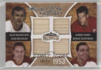 Alex Delvecchio, Gordie Howe, Jean Beliveau, Bernie Geoffrion #/15