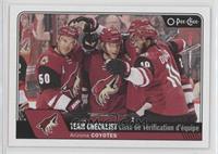 Team Checklist - Arizona Coyotes