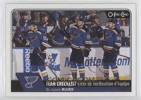 Team Checklist - St. Louis Blues