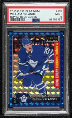 2016-17 O-Pee-Chee Platinum - [Base] - Royal Blue Cubes #155 - Marquee Rookies - William Nylander /99 [PSA 9 MINT]