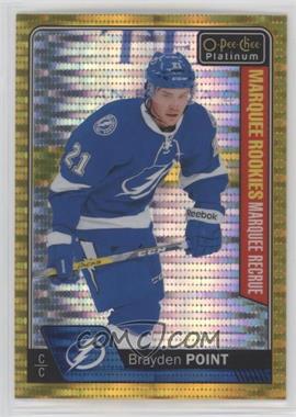 2016-17 O-Pee-Chee Platinum - [Base] - Seismic Gold #184 - Marquee Rookies - Brayden Point /50