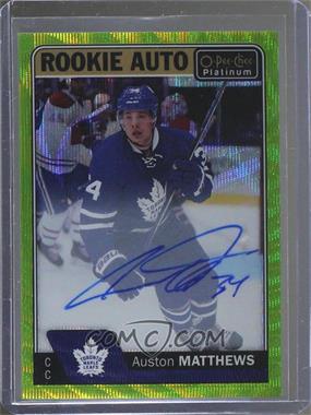 2016-17 O-Pee-Chee Platinum - Rookie Autographs - Emerald Surge #R-AM - Auston Matthews /10