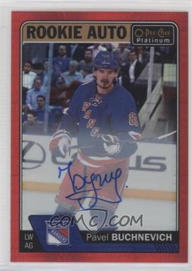 2016-17 O-Pee-Chee Platinum - Rookie Autographs - Red Prism #R-PB - Pavel Buchnevich /50