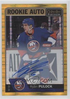 2016-17 O-Pee-Chee Platinum - Rookie Autographs - Seismic Gold #R-RP - Ryan Pulock /25