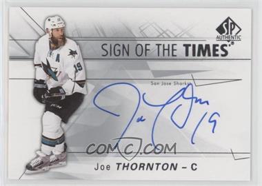 2016-17 SP Authentic - Sign of the Times #SOTT-JT - Joe Thornton