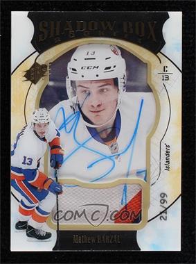 2016-17 SPx - [Base] - Gold Premium Material Autographs #66 - Shadow Box Rookies - Mathew Barzal /99