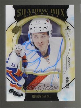 2016-17 SPx - [Base] - Gold Premium Material Autographs #66 - Shadow Box Rookies - Mathew Barzal /99