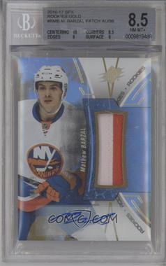 2016-17 SPx - Rookies - Gold Patch Autograph #R-MB - Mathew Barzal /99 [BGS 8.5 NM‑MT+]