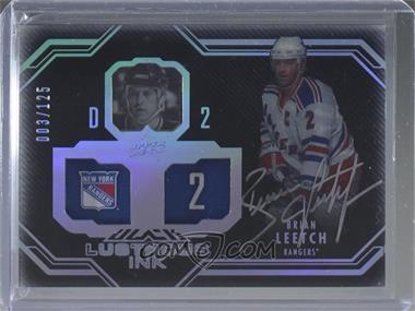 2016-17 UD Black - Lustrous INK #LI-BL - Brian Leetch /125