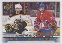 Checklist - David Krejci, Alex Galchenyuk #/100