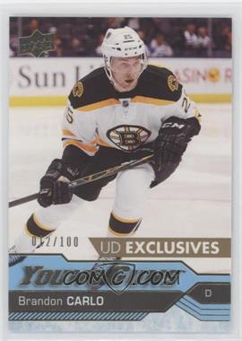 2016-17 Upper Deck - [Base] - Exclusives #482 - Young Guns - Brandon Carlo /100