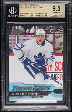 2016-17 Upper Deck - [Base] #201 - Young Guns - Auston Matthews [BGS 9.5 GEM MINT]