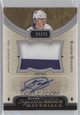 2016-17 Upper Deck Black Diamond - Signature Rookie Materials - Patch #SRP-KK - Kasperi Kapanen /25