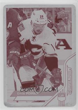 2016-17 Upper Deck Compendium - [Base] - Printing Plate Magenta #345 - Emile Poirier /1