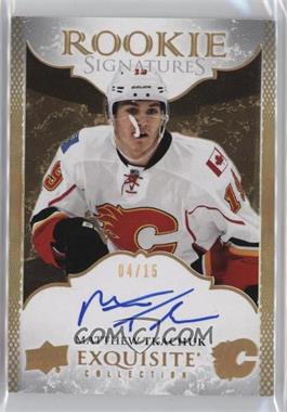 2016-17 Upper Deck Ice - Exquisite Rookie Signatures - Gold Spectrum #ERS-MT - Matthew Tkachuk /15