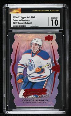 2016-17 Upper Deck MVP - [Base] - Colors & Contours #242 - High Series - Connor McDavid [CSG 10 Gem Mint]