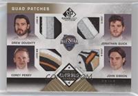 Drew Doughty, Jonathan Quick, Corey Perry, John Gibson #/10