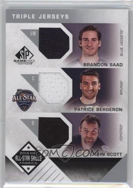 2016-17 Upper Deck SP Game Used - 2016 All-Star Skills Fabrics Triples #AS3-SBS - Brandon Saad, Patrice Bergeron, John Scott