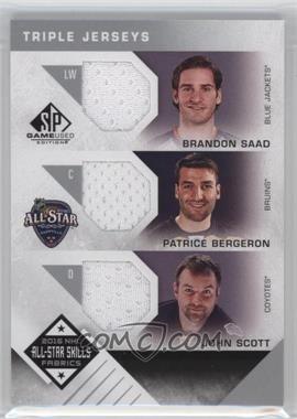 2016-17 Upper Deck SP Game Used - 2016 All-Star Skills Fabrics Triples #AS3-SBS - Brandon Saad, Patrice Bergeron, John Scott