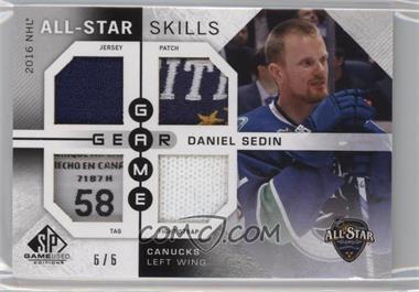 2016-17 Upper Deck SP Game Used - 2016 All-Star Skills Game Gear #ASGG-DS - Daniel Sedin /6