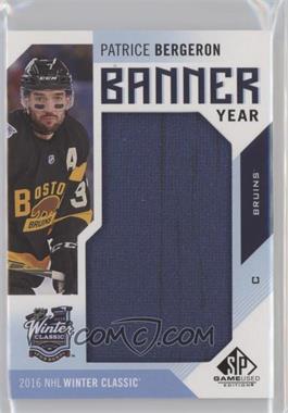 2016-17 Upper Deck SP Game Used - Banner Year Winter Classic #BWC-PB - 2016 - Patrice Bergeron