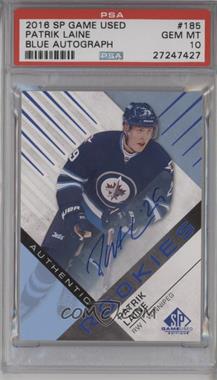 2016-17 Upper Deck SP Game Used - [Base] - Blue Auto #185 - Authentic Rookies - Patrik Laine [PSA 10 GEM MT]